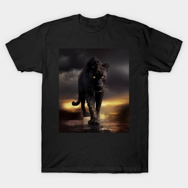 black panther in the rainforest T-Shirt by A&A